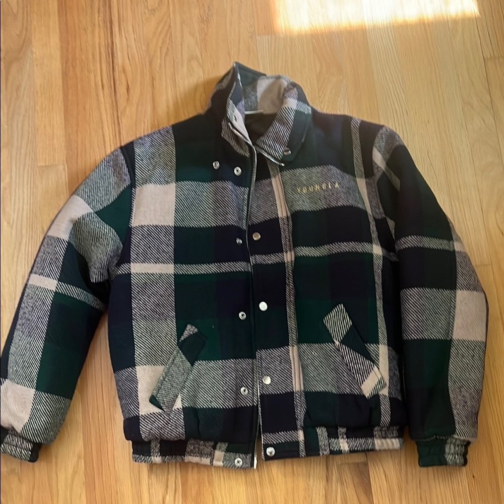 YoungLA Varsity Bomber Jacket Green Black